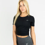 Crop T-shirt - Black - EVERFIT