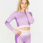 EVER FIT Crop Longsleeve - Violet - EVERFIT