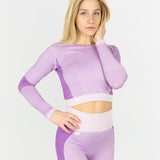 EVER FIT Crop Longsleeve - Violet - EVERFIT