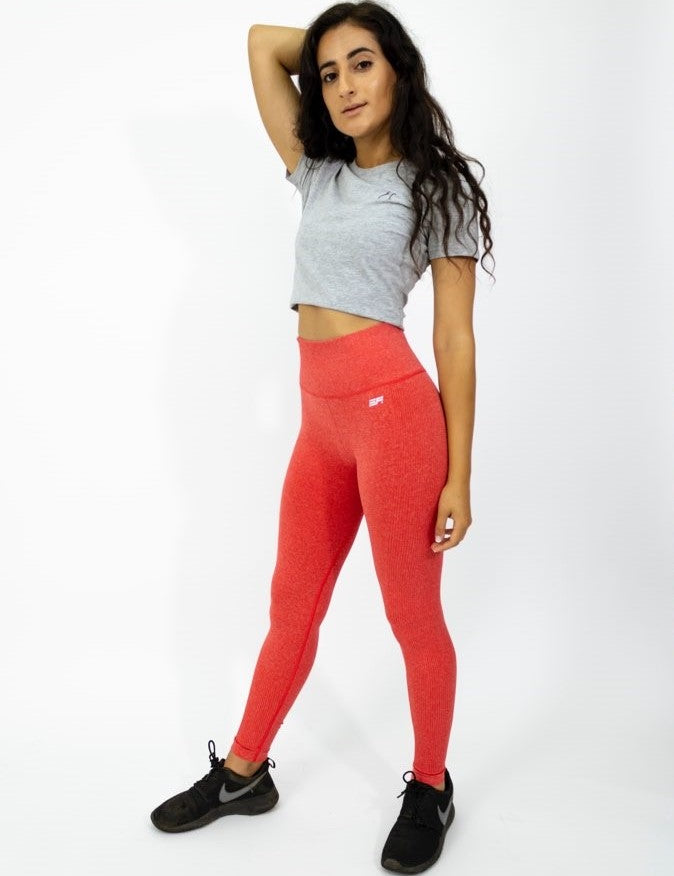 Streak Leggings - Coral